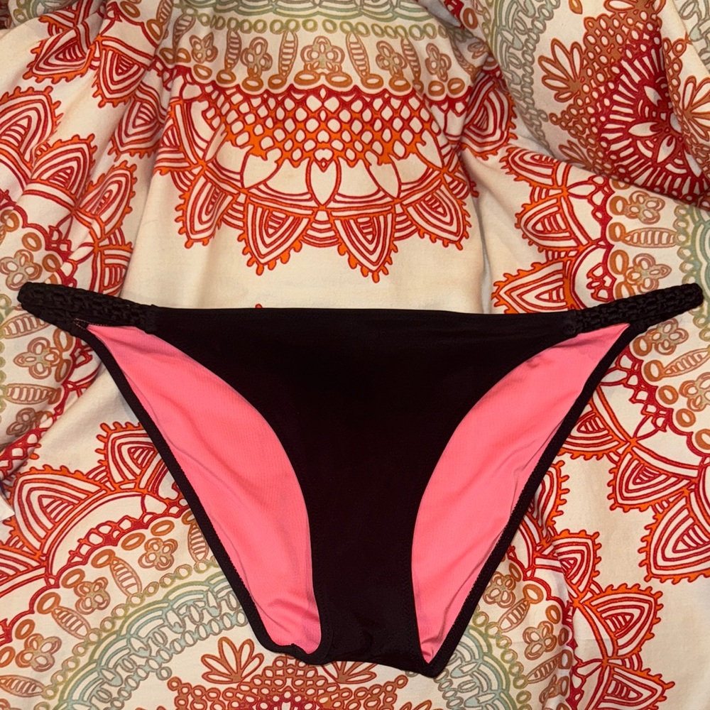 PINK Black Bikini Bottom